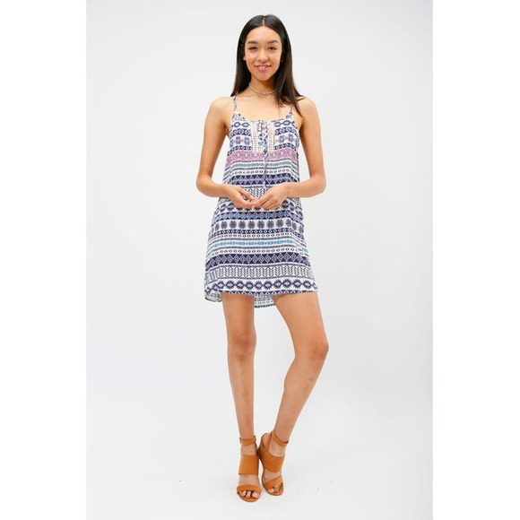 NEW Tribal Print Dress | Navy - Picture 2 of 5